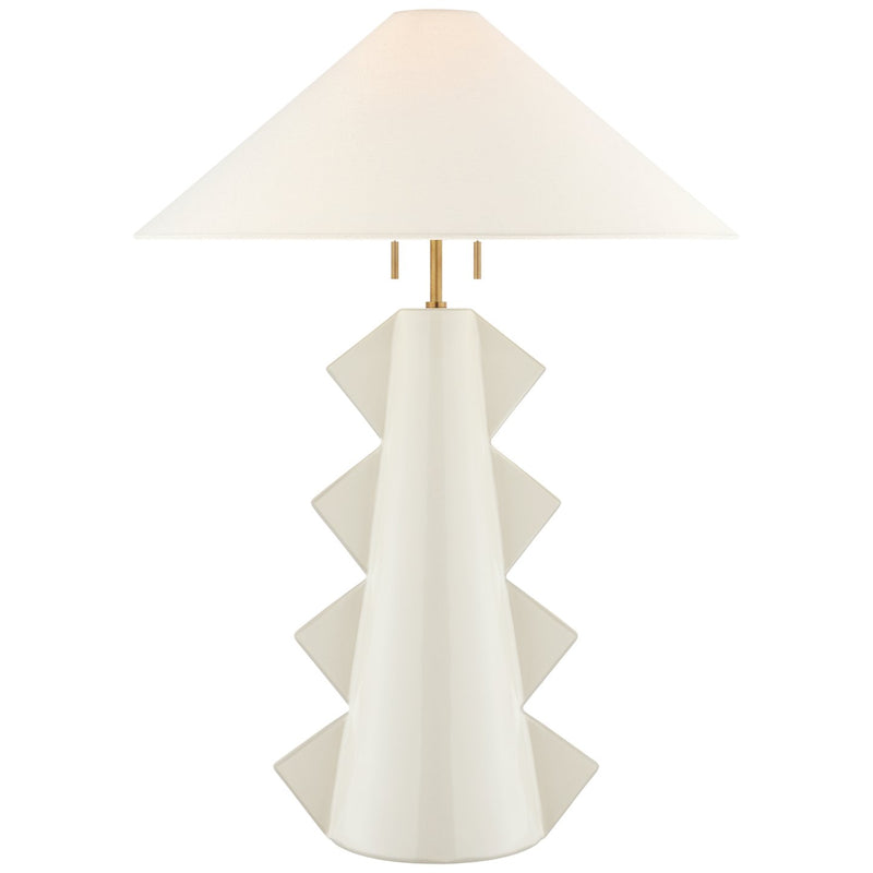 Senso Large 2-Light Table Lamp in Ivory