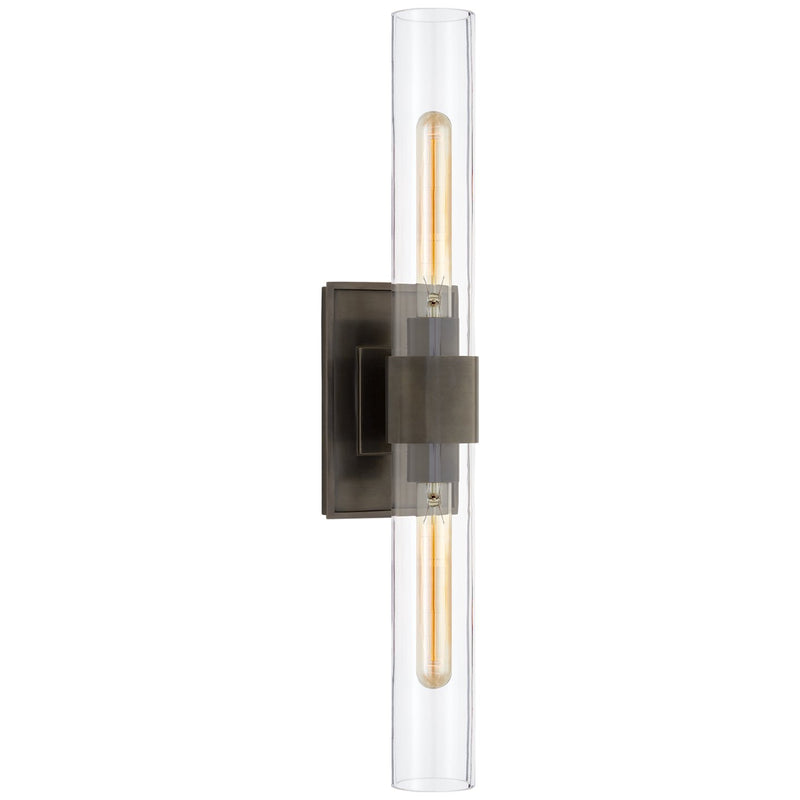 Presidio Petite Double 2-Light Wall Sconce in Bronze