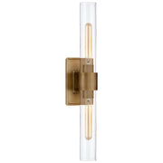 Presidio Petite Double 2-Light Wall Sconce in Hand-Rubbed Antique Brass