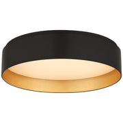Shaw Medium 14" Flush Mount in Matte Black