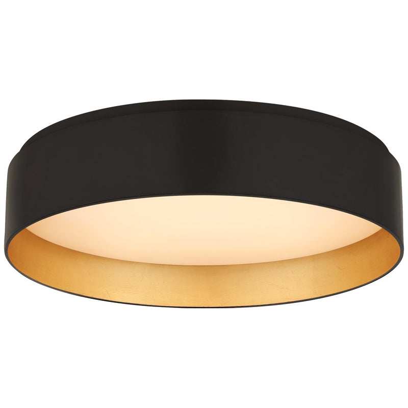 Shaw Medium 14" Flush Mount in Matte Black