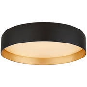 Shaw Large 17" Flush Mount in Matte Black