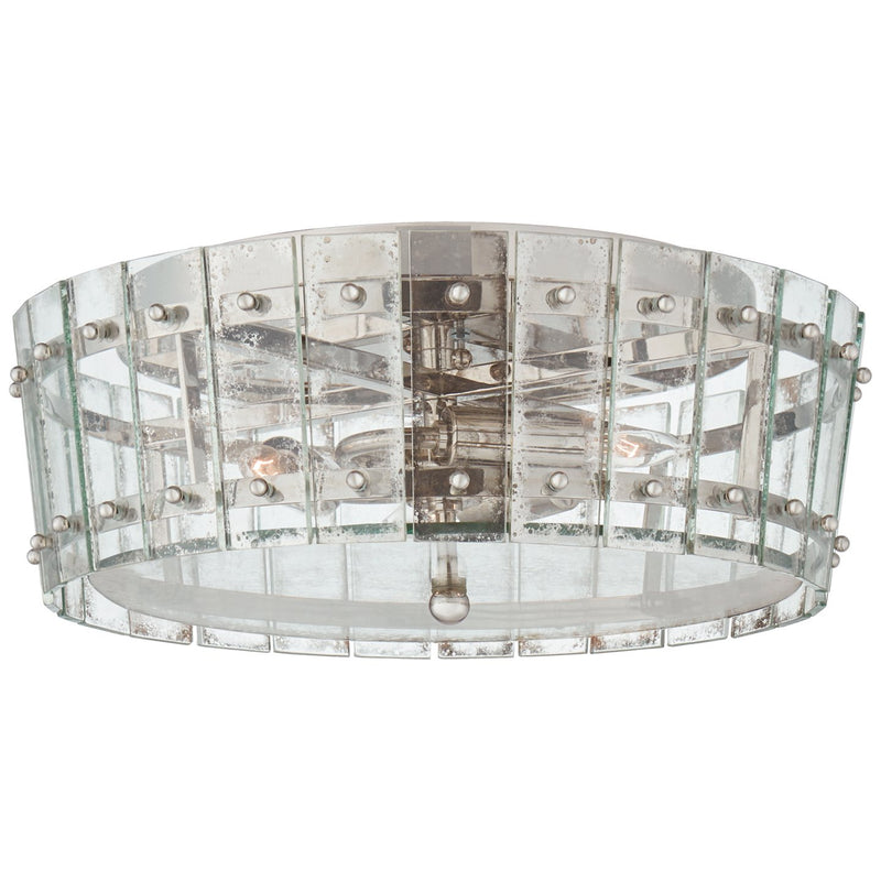 Cadence Medium 3-Light Flush Mount in Polished Nickel