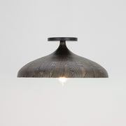 Fleur Flush Mount in Black / Gold