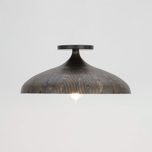 Fleur Flush Mount in Black / Gold