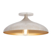 Fleur Flush Mount in White / Gold
