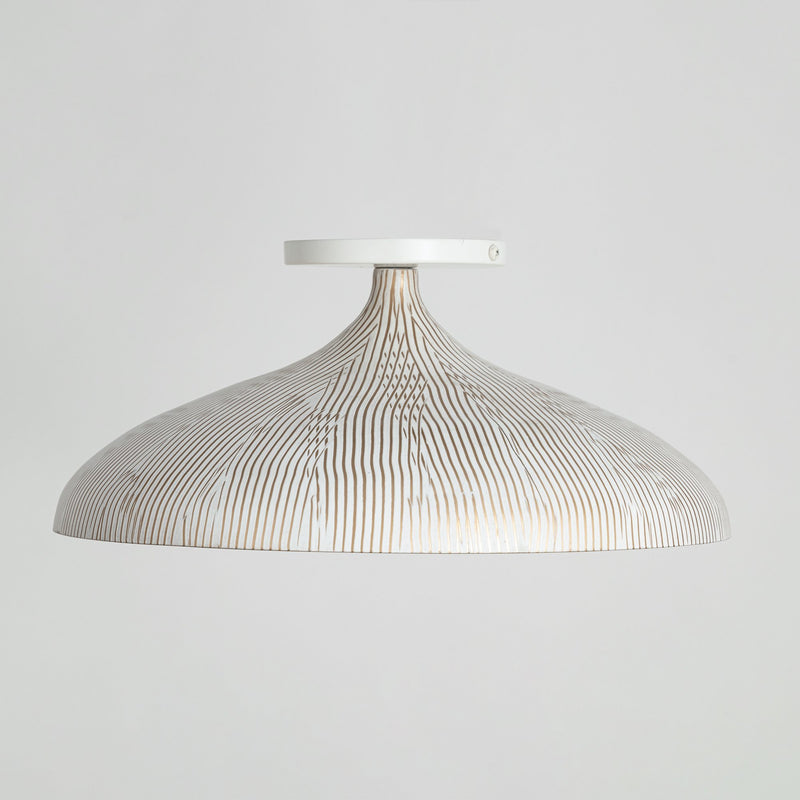 Fleur Flush Mount in White / Gold