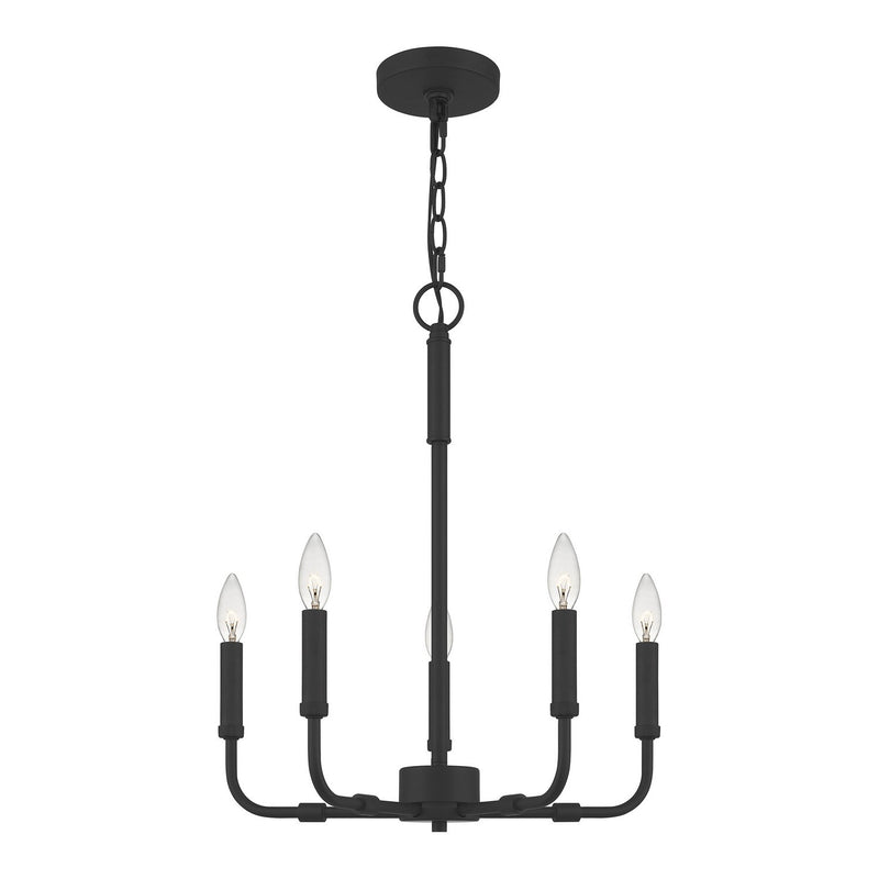 Abner 5-Light 18" Chandelier in Matte Black
