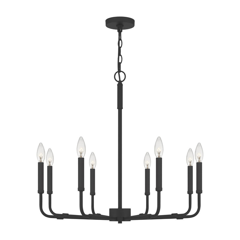 Abner 8-Light Chandelier in Matte Black