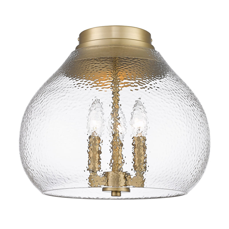 Ariella 3-Light Flush Mount in Brushed Champagne Brass