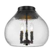 Ariella 3-Light Flush Mount in Matte Black