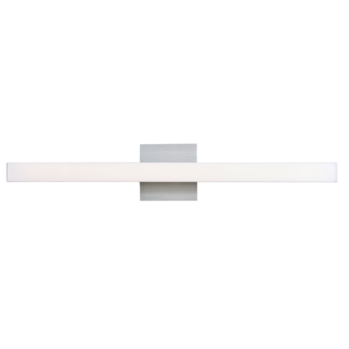 Sabre LED Vanity in Brushed Aluminum/Black, Chrome