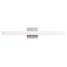 Sabre LED Vanity in Brushed Aluminum/Black, Chrome