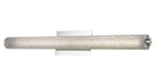 Radius 31" Hand Blown Diamond Glass Tube LED Vanity Light in Brushed Nickel - Lamps Expo