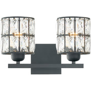 Gibson 2-Light Bath Vanity in Matte Black - Lamps Expo