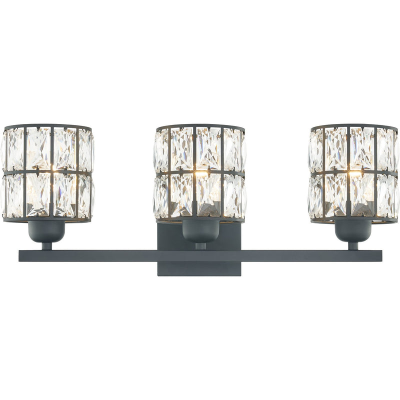Gibson 3-Light Bath Vanity Light in Matte Black