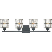 Gibson 4-Light Bath Vanity Light in Matte Black