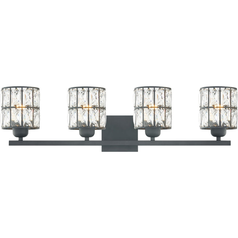 Gibson 4-Light Bath Vanity Light in Matte Black