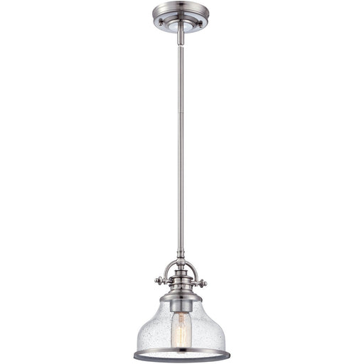 Grant Seeded Glass Mini Pendant in Brushed Nickel