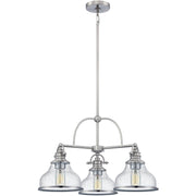 Grant 3-Light Seeded Glass Chandelier in Brushed Nickel