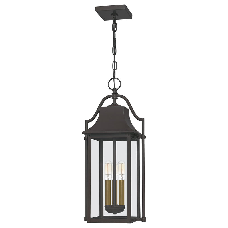 Manning 3-Light Outdoor Lantern Pendant in Western Bronze