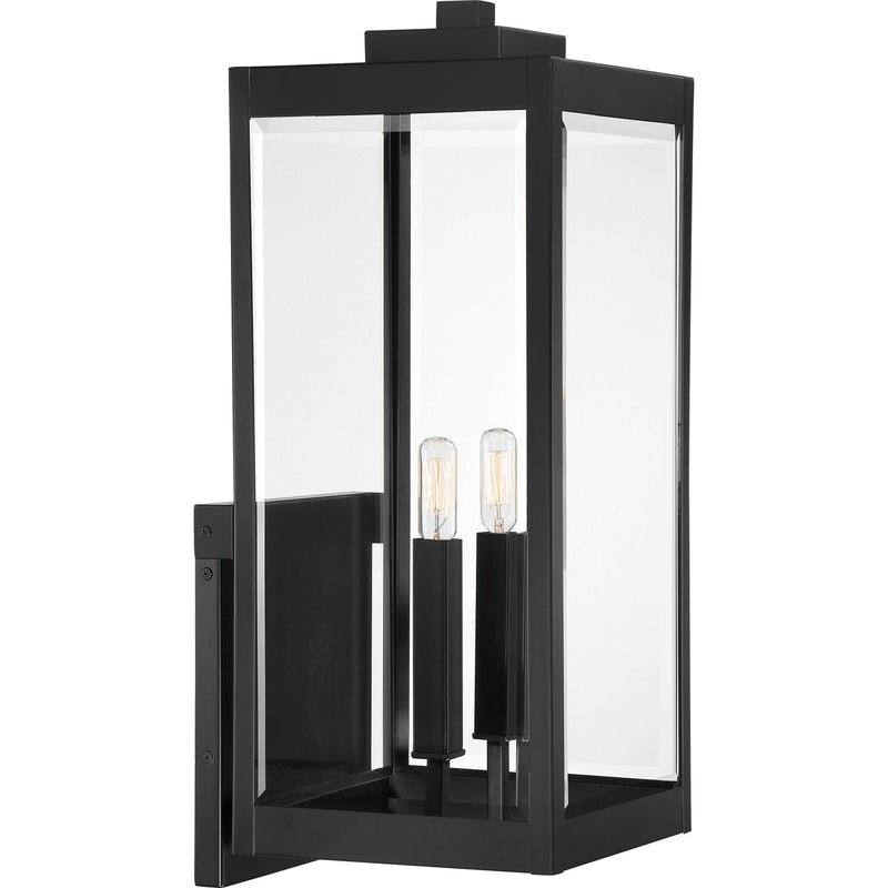 Westover 2-Light Outdoor Wall Lantern in Earth Black