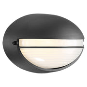 Clifton Oval LED Outdoor Bulkhead Light in Black