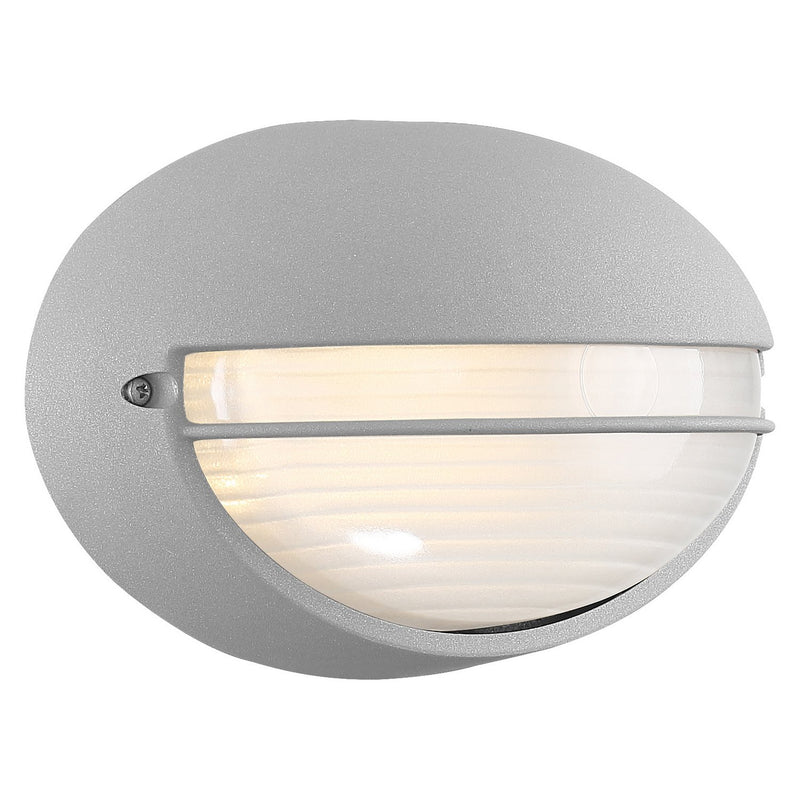 Clifton Oval LED Outdoor Bulkhead Light in Satin