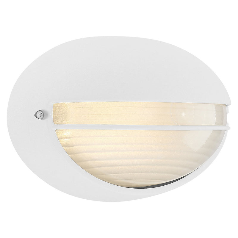 Clifton Oval LED Outdoor Bulkhead Light in White