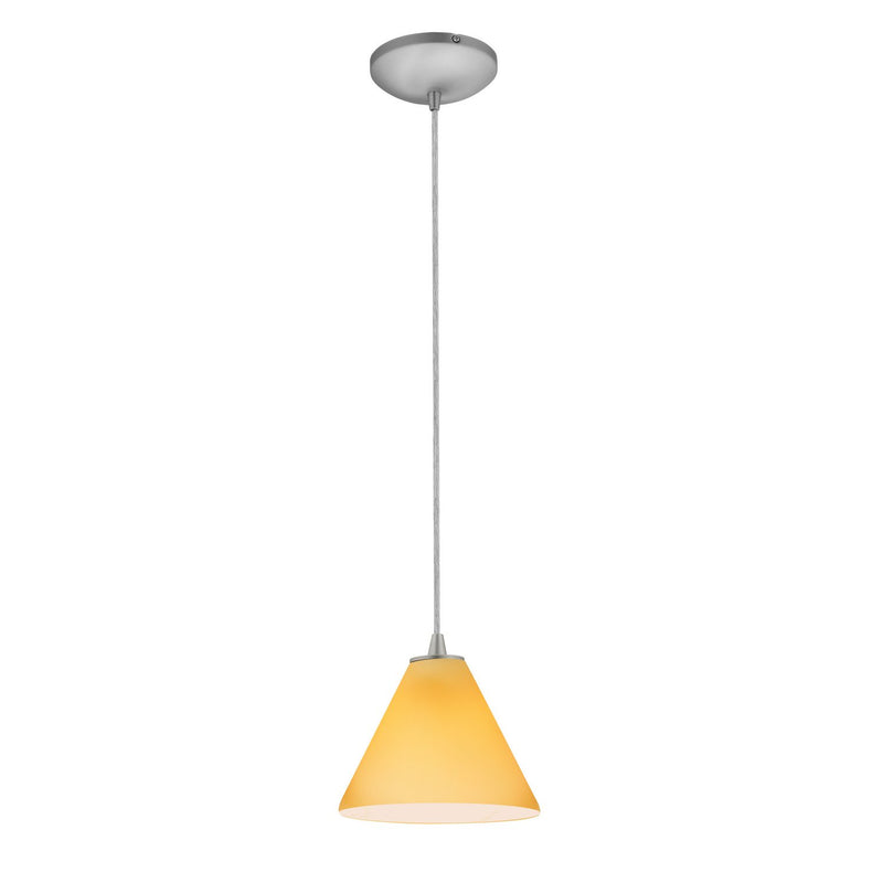 Martini Cable Mini Pendant in Brushed Steel