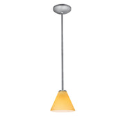 Martini Stem Mini Pendant in Brushed Steel