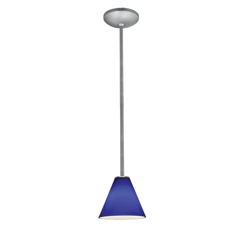 Martini Stem Mini Pendant in Brushed Steel