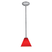 Martini Stem Mini Pendant in Brushed Steel