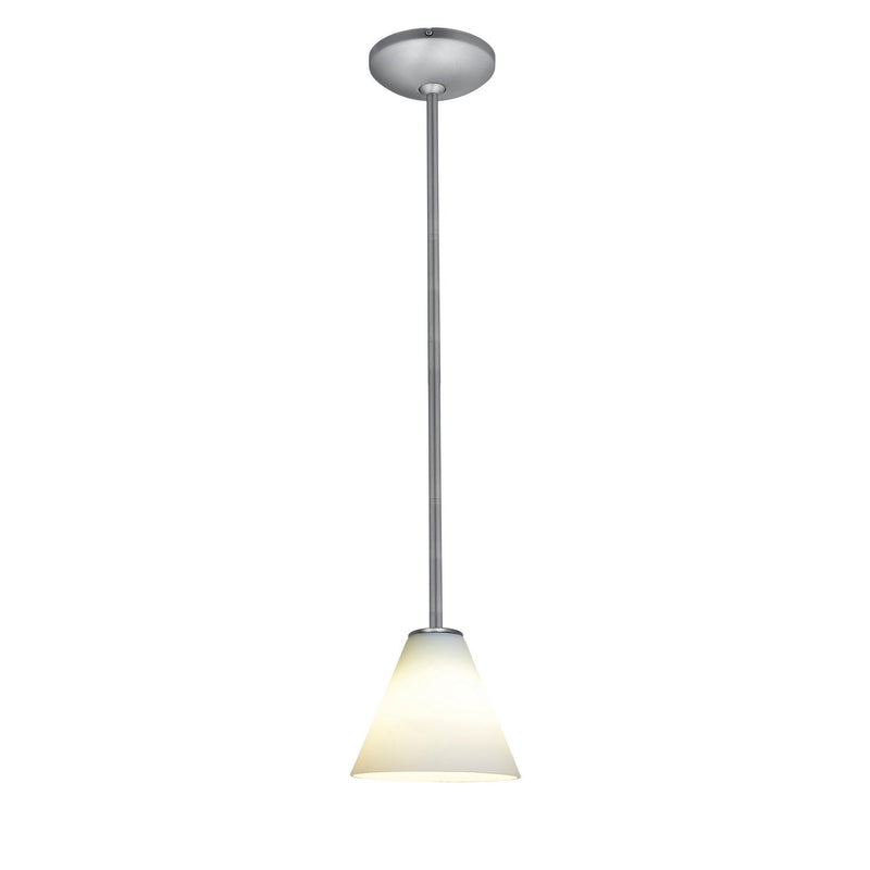 Martini Stem Mini Pendant in Brushed Steel