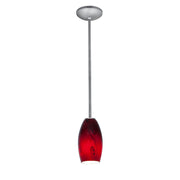 Merlot Stem Mini Pendant in Brushed Steel