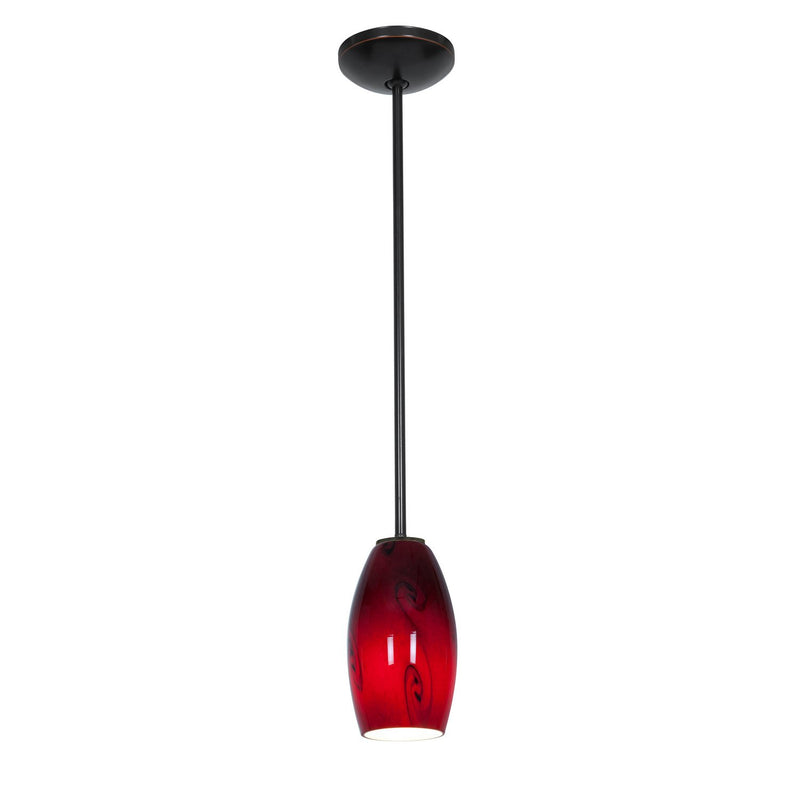 Merlot Stem Mini Pendant in Oil Rubbed Bronze
