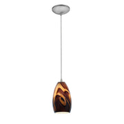 Champagne Cable Mini Pendant in Brushed Steel