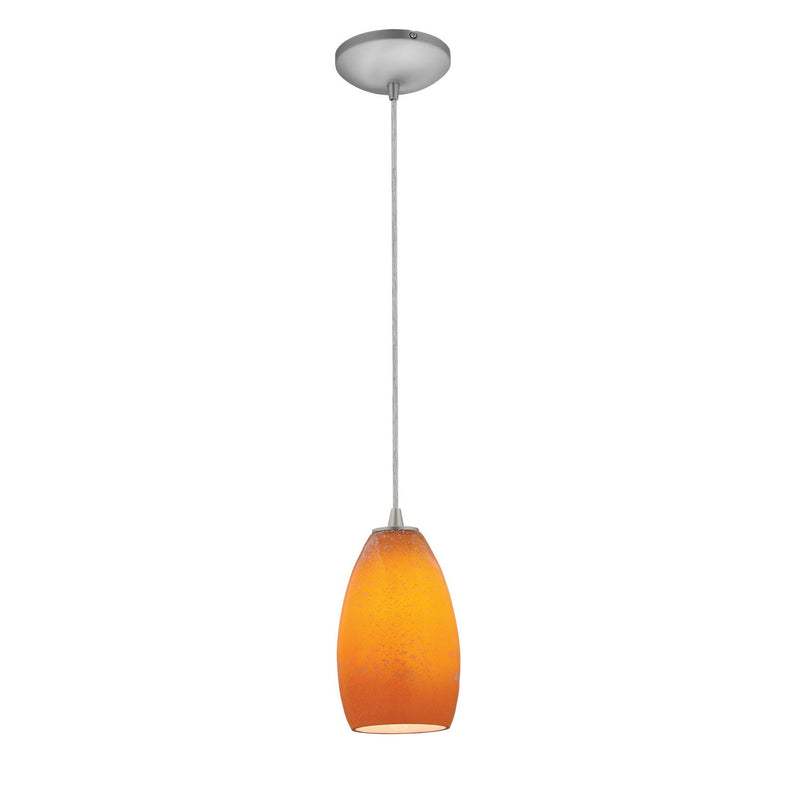 Champagne Cable Mini Pendant in Brushed Steel