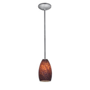Champagne Stem Mini Pendant in Brushed Steel
