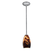 Champagne Stem Mini Pendant in Brushed Steel