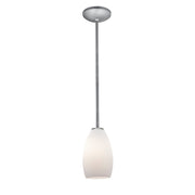 Champagne Stem Mini Pendant in Brushed Steel
