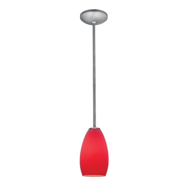 Champagne Stem Mini Pendant in Brushed Steel
