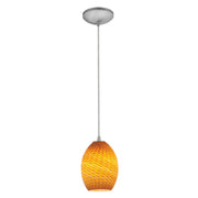 Brandy Firebird Cable Mini Pendant in Brushed Steel