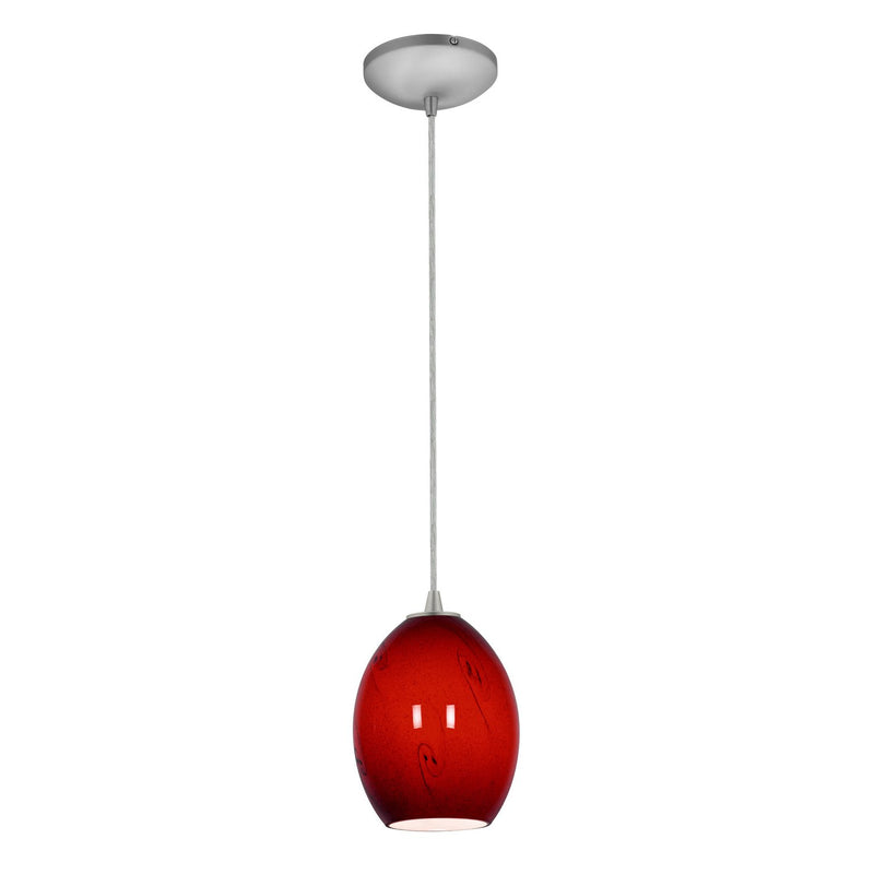 Brandy Firebird Cable Mini Pendant in Brushed Steel