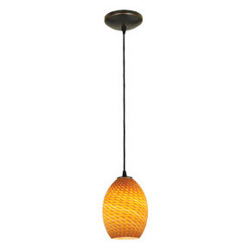 Brandy FireBird 1-Light Pendant in Oil Rubbed Bronze Finish
