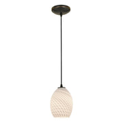 Brandy Firebird Cable Mini Pendant in Oil Rubbed Bronze