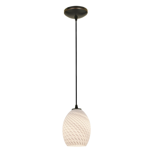 Brandy FireBird 1-Light Pendant in Oil Rubbed Bronze Finish