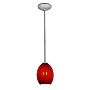 Brandy Firebird Stem Mini Pendant in Brushed Steel
