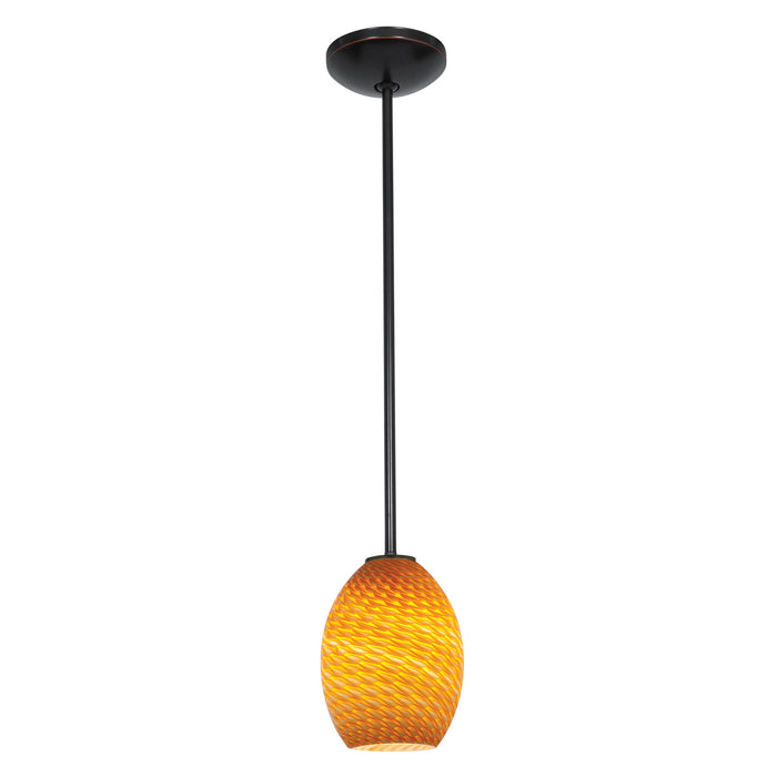 Brandy FireBird 1-Light Pendant in Oil Rubbed Bronze Finish