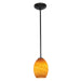Brandy FireBird 1-Light Pendant in Oil Rubbed Bronze Finish